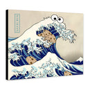 Cookie The Great Wave Japan - Living Room - Canvas Wall Art - Print - Wall Decor