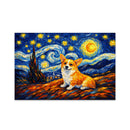 Corgi Dog Starry Night Jigsaw Puzzle