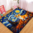 Corgi Dog Starry Night Rectangular Area Rug