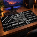 Corrections Officer American Flag Desk Mat