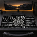 Corrections Officer American Flag Desk Mat