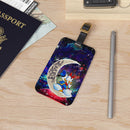 Couple Cute Duck Couple Love You To The Moon Galaxy Luggage Tag