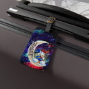 Couple Cute Duck Couple Love You To The Moon Galaxy Luggage Tag