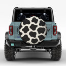 Cow Hide Pattern Black Jeep Car Spare Tire Cover