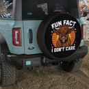 Cow Fun Fact I Don't Care Black Jeep Car Spare Tire Cover