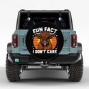 Cow Fun Fact I Don't Care Black Jeep Car Spare Tire Cover