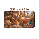 Cozy Eevee Pokemon Desk Mat