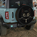 Cute Black Cat Peek A Poo Unzipped Jeep Car Spare Tire Cover
