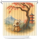 Pokemon Cubone Japan Cherry Blossom Shower Curtain