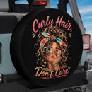 Curly Hair Don't Care Car Spare Tire Cover