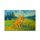 Cat Painting Van Gogh Style Jigsaw Puzzle
