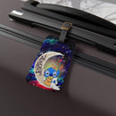 Cute Stitch Sleep Love You To The Moon Galaxy Luggage Tag