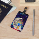 Cute Stitch Sleep Love You To The Moon Galaxy Luggage Tag