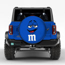 Cute Blue Chocolate Candy Jeep Car Spare Tire Cover