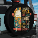 Cute Bus Peace Love And Light Car Spare Tire Cover