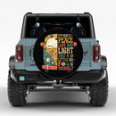 Cute Bus Peace Love And Light Car Spare Tire Cover