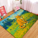 Cute Cat Painting Rectangular Area Rug