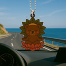 Cute Chibi Bear Mandala Meditating Yoga Lotus Car Ornament Custom Car Accessories Decorations