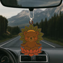 Cute Chibi Bear Mandala Meditating Yoga Lotus Car Ornament Custom Car Accessories Decorations