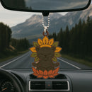 Cute Chibi Black Panther Mandala Meditating Yoga Lotus Car Ornament Custom Car Accessories Decorations