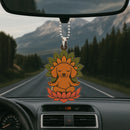 Cute Chibi Dachshund Mandala Meditating Yoga Lotus Car Ornament Custom Car Accessories Decorations