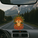 Cute Chibi Fox Mandala Meditating Yoga Lotus Car Ornament Custom Car Accessories Decorations