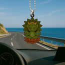 Cute Chibi Green Dragon Mandala Meditating Yoga Lotus Car Ornament Custom Car Accessories Decorations