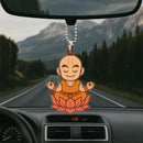 Cute Chibi Krillin Mandala Meditating Yoga Lotus Car Ornament Custom Car Accessories Decorations