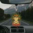 Cute Chibi Lefeon Eevee Evolution Mandala Meditating Yoga Lotus Car Ornament Custom Car Accessories Decorations
