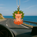 Cute Chibi Pig Mandala Meditating Yoga Lotus Car Ornament Custom Car Accessories Decorations