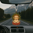 Cute Chibi Sheep Mandala Meditating Yoga Lotus Car Ornament Custom Car Accessories Decorations