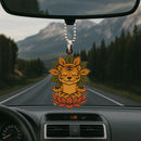 Cute Chibi Tiger Mandala Meditating Yoga Lotus Car Ornament Custom Car Accessories Decorations