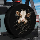 Cute Cow Baby Tearing Car Spare Tire Cover