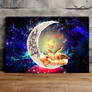 Cute Eevee Pokemon Couple Love You To The Moon Galaxy - Living Room - Canvas Wall Art - Print - Wall Decor