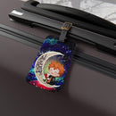 Cute Hinata Haikyuu Couple Love You To The Moon Galaxy Luggage Tag