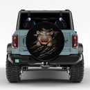 Cute Hippo Tearing Car Spare Tire Cover