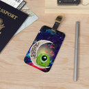 Cute Mike Monster Inc Couple Love You To The Moon Galaxy Luggage Tag