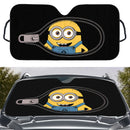 Cute Minion Zip Custom Car Windshield Sunshades