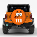 Cute Orange Chocolate Candy Jeep Car Spare Tire Cover