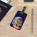 Cute Owl Love You To The Moon Galaxy Luggage Tag