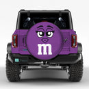 Cute Purple Chocolate Candy Girl Jeep Car Spare Tire Cover