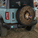 Patriotic Squirrel Tree Hole US Flag Car Spare Tire Cover