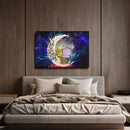 Cute Thanos Love You To The Moon Galaxy - Living Room - Canvas Wall Art - Print - Wall Decor