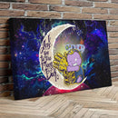 Cute Thanos Love You To The Moon Galaxy - Living Room - Canvas Wall Art - Print - Wall Decor
