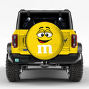 Cute Yellow Chocolate Candy Jeep Car Spare Tire Cover