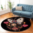 Pokemon Butterfree x Chibi Nezuko Demon Slayer Round Rug