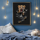 3d Leopard Hanging - Living Room - Canvas Wall Art - Print - Wall Decor