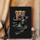 3d Leopard Hanging - Living Room - Canvas Wall Art - Print - Wall Decor