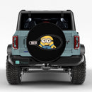 Cute Minion Unzipped Jeep Car Spare Tire Cover