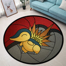 Cyndaquil Pokemon Ball Round Rug